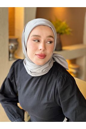 روسری طوسی پنبه ای Modakaşmir - کد 900326688