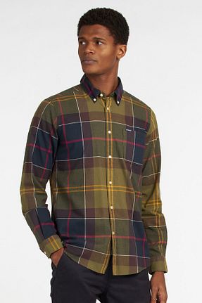 پیراهن قهوه ای مردانه رگولار Barbour - کد 138693707
