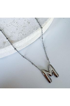 گردنبند استیل ( فولاد ) سفید زنانه استیل (فولاد) VenüsDesign - کد 782987677