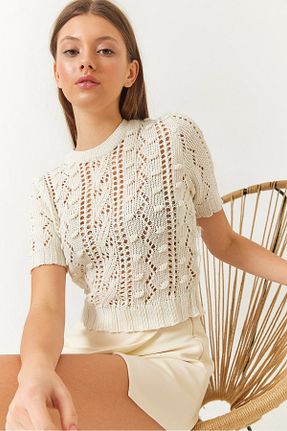 بلوز نباتی زنانه Ajurlu Bianco Lucci - کد 900340658