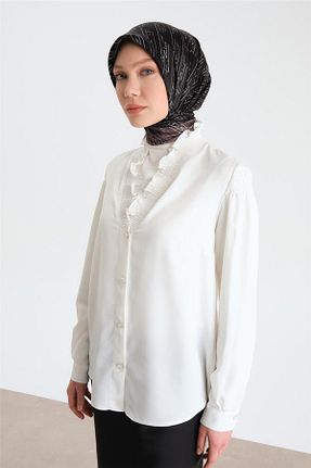 پیراهن حجاب سفید زنانه رگولار Armine - کد 902250200