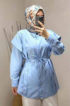 پیراهن حجاب آبی زنانه Relaxed HİFADEN - کد 898805300