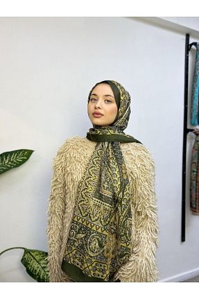 شال خاکی زنانه پنبه ای white stars - کد 900374963