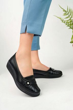 کفش کلاسیک مشکی زنانه پارچه ای ALTUNTAŞ - کد 900387631