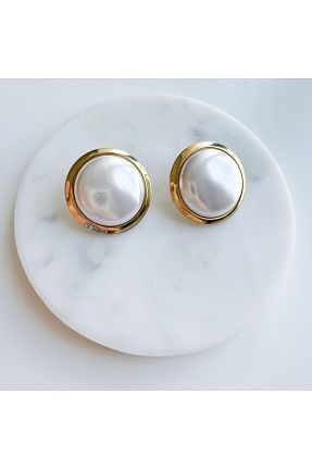 گوشواره استیل (فولاد) طلائی زنانه استیل (فولاد) VenüsDesign - کد 856520812