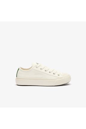 کفش اسنیکر سفید زنانه بند دار Lacoste - کد 837994505