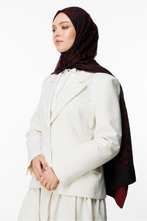 شال زرشکی زنانه کشمیر Mooncorn - کد 900392164