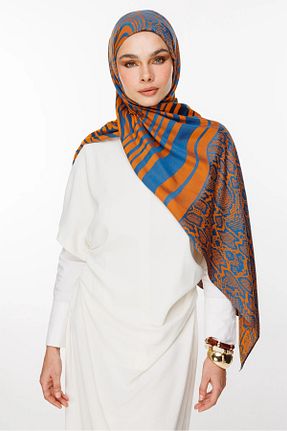 شال نارنجی زنانه کشمیر Mooncorn - کد 900393056