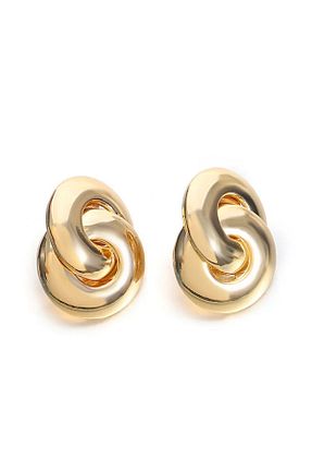 گوشواره استیل (فولاد) طلائی زنانه استیل (فولاد) VenüsDesign - کد 778534818