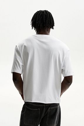 تیشرت سفید مردانه Relaxed Bershka - کد 891365682