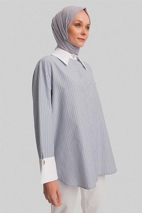 پیراهن حجاب طوسی زنانه رگولار Armine - کد 873652274