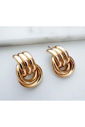 گوشواره استیل (فولاد) طلائی زنانه استیل (فولاد) VenüsDesign - کد 797184181