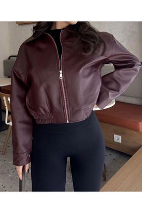 کت زرشکی زنانه اورسایز MODA - کد 900382999