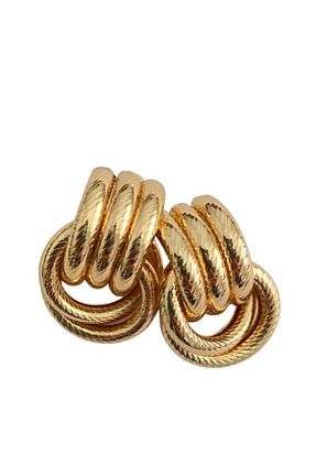 گوشواره استیل (فولاد) طلائی زنانه استیل (فولاد) VenüsDesign - کد 752683505