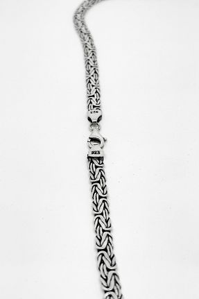 گردنبند نقره طوسی مردانه 925 عیار oya silver - کد 900385099