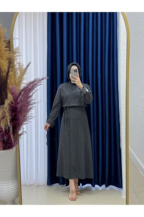 ست بالاتنه و پائین تنه حجاب طوسی زنانه اورسایز Ebrar Store - کد 890462135