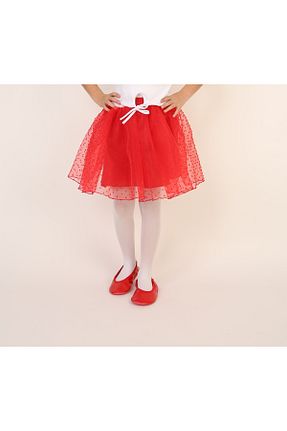 دامن قرمز بچه گانه ساده Dıgıl Kids - کد 901799330