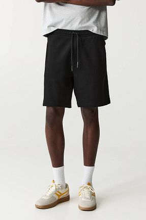 شلوارک و برمودا مشکی مردانه پنبه ای Pull & Bear - کد 900413766