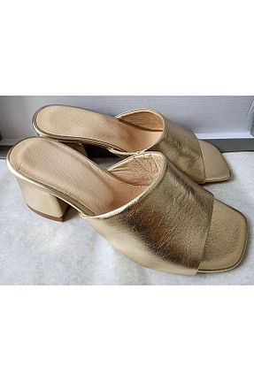 دمپائی طلائی زنانه چرم خالص MODA - کد 900430096