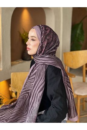 شال بنفش زنانه پنبه ای Modakaşmir - کد 901812952