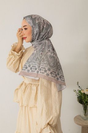 شال بژ زنانه پنبه ای hkpolo - کد 900412677