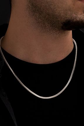 گردنبند نقره طوسی مردانه 925 عیار OSMANLI GÜMÜŞ - کد 900433739
