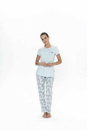 ست لباس راحتی آبی زنانه طرح دار U.S. Polo Assn. - کد 900414218