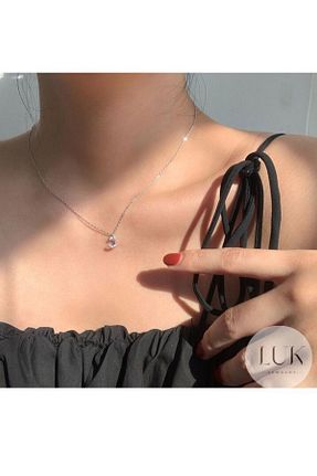 گردنبند نقره طوسی زنانه 925 عیار LUK JEWELRY - کد 900450484