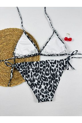ست بیکینی مشکی زنانه نخ XORVİO - کد 900464034