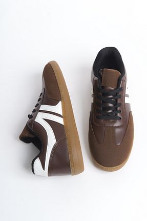 کفش اسنیکر قهوه ای زنانه بند دار lavishoes - کد 900476737