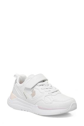 کفش اسنیکر سفید بچه گانه بند دار U.S. Polo Assn. - کد 898190026