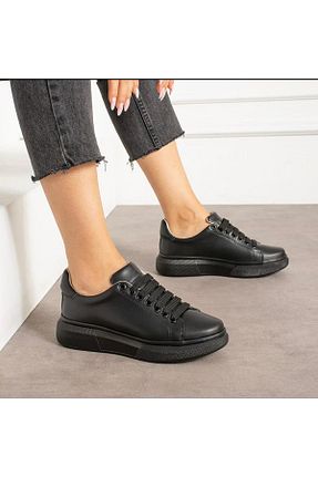 کفش کژوال مشکی زنانه چرم خالص BRAFF - کد 900488296