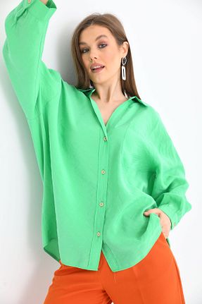پیراهن سبز زنانه اورسایز Arbucky - کد 900495407