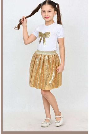 ست بالاتنه و پائین تنه زرد بچه گانه بافتنی Nacar - کد 902969595