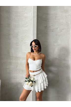 بلوز سفید زنانه ساده Jeevee - کد 900507525