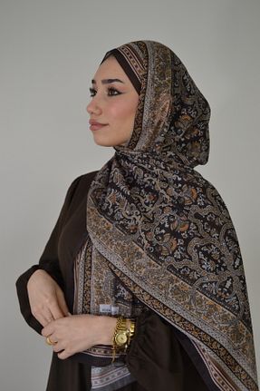 شال قهوه ای زنانه پلی استر Karaca - کد 897337298