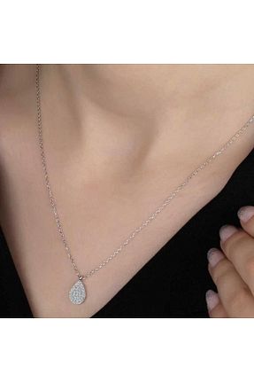 گردنبند نقره رنگی زنانه 925 عیار Gumush - کد 903820363