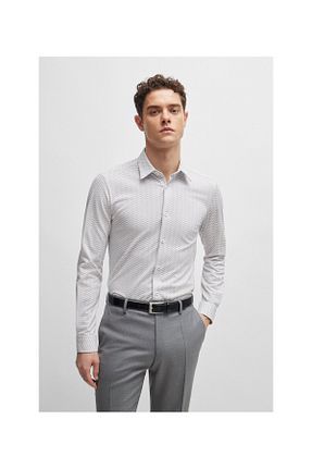 پیراهن سفید مردانه رگولار BOSS - کد 851227625