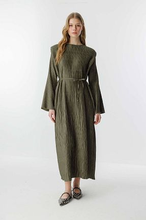 لباس حجاب خاکی زنانه رگولار Hooopstore - کد 900548522
