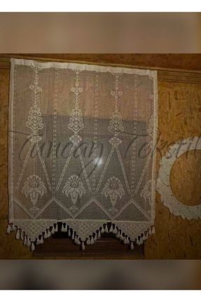 پرده توری بژ ریل دار TUNCAY TEKSTİL - کد 69060359