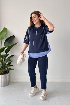 لباس سرمه ای زنانه بافتنی MaziButik - کد 901846216
