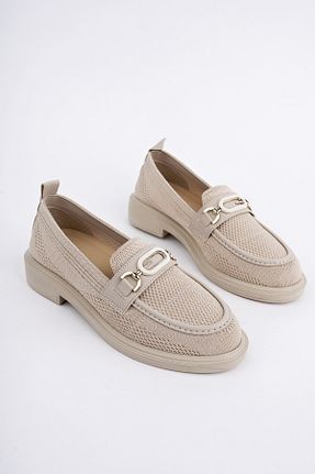 کفش لوفر بژ زنانه چرم مصنوعی Muggo - کد 899591373