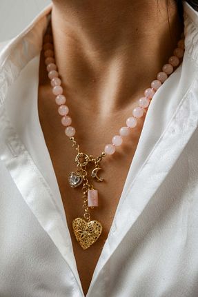 گردنبند مروارید صورتی مروارید فرهنگی Gigi - کد 888330929