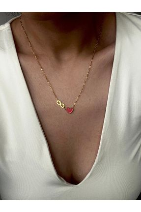 گردنبند استیل ( فولاد ) زرد استیل (فولاد) Hoop jewelery - کد 900553728