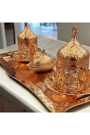 فنجان قهوه طلائی 2 نفره Bakır Center - کد 890250020