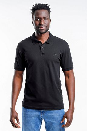 پولوشرت مشکی مردانه %100 پنبه Slazenger - کد 89451471
