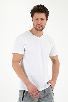 تیشرت سفید مردانه رگولار Slazenger - کد 144955137