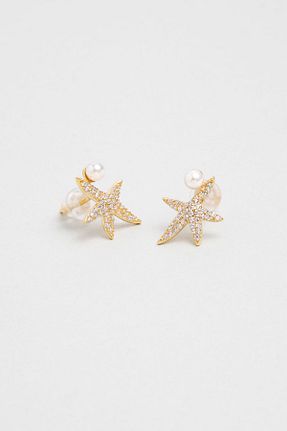 گوشواره نقره زرد زنانه 925 عیار So Chic - کد 900625186