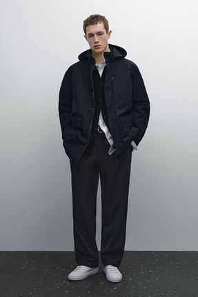 کاپشن مشکی مردانه رگولار Massimo Dutti - کد 901886517