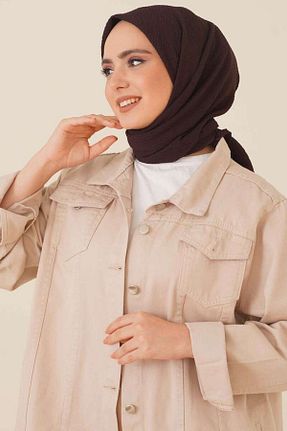 روسری قهوه ای پنبه ای ARSCARF TİCARET - کد 900574032